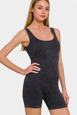 Whispering Willow Ribbed Romper