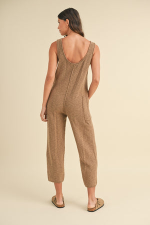 Knit Chic Sleeveless Crop Jumpsuit