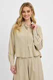 Refined Khaki Button Down Shirt